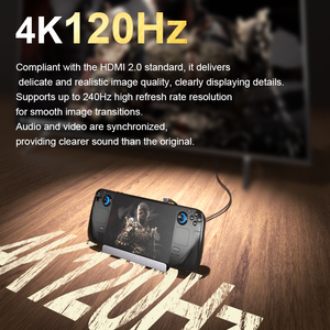 ULT-Unite แท่นวาง6พอร์ต USB C ฮับ PD100w <span class=keywords><strong>4K</strong></span> <span class=keywords><strong>120Hz</strong></span> USB 5Gbps RJ45 1000Mbps แท่นวางสตีม - Product Image 3