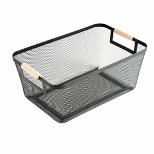 <span class=keywords><strong>Cestino</strong></span> in Rete Metallica Portatile Moderno Rettangolare con Manico per Giardino, Cucina, Dispensa e Picnic - Product Image 6