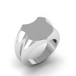 Good Quality Direct Manufacturer Export 925 Sterling Silver 16mm Classic Eternity Vermeil Horsefriend Signet Ring Bezel Setting - Product Image 1