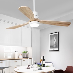 El paquete de lámpara de ventilador de madera maciza de estilo retro americano The House es un ventilador de techo silencioso de espectro completo para la sala de estar y el comedor. - Product Image 4