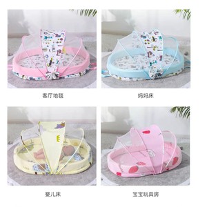 Lit de bébé portable <span class=keywords><strong>anti</strong></span>-moustiques noir, berceau pop-up avec moustiquaire de sécurité, ensembles de literie, tentes et baldaquins pour berceaux de bébé - Product Image 4