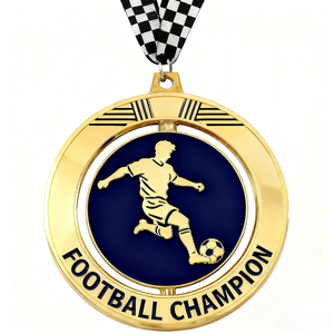 Médailles de football personnalisées en alliage de zinc moulé sous pression 2026, médailles sportives en <span class=keywords><strong>métal</strong></span> en gros pour joueurs de football avec mouvement de frappe - Product Image 2