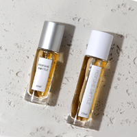 Botol semprot parfum kaca Mini, botol parfum transparan kosmetik desain mewah kosong portabel bulat 10ml 15ml 20ml