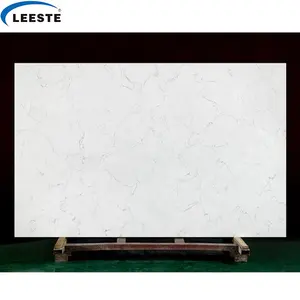 Luxe En High End Countertop Vanity Top Kunstmatige Steen Calacatta Wit Quartz Platen