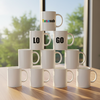 Tazas de café de cerámica de color liso con logotipo personalizado para regalos promocionales personalizados