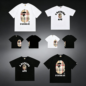 T-shirt <span class=keywords><strong>da</strong></span> uomo con stampa animalier, versione 1:1 di alta qualità, 100% cotone, asciugatura rapida, manica corta, alla moda, collezione Single Stitch 2026 - Product Image 1