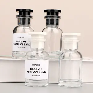 1Oz 30Ml Reis Cosmetische Verpakking Wit Zwart Deksel Lege Hervulbare Heren Parfum Verstuiver Glazen Spuitfles