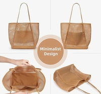Sacs fourre-tout d'été en nylon respirant pour femme, sacs de plage décontractés pour piscine et essentiels de plage