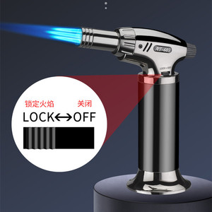 Encendedor de cocina de Chef culinario de llama ajustable, encendedor de cocina con bloqueo de seguridad, función de soplete, encendedor de cocina recargable - Product Image 3