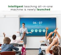 55 65 75 85 86 98 110 pouces stylo doigt tactile interactif écran plat 4k Lcd numérique interactif cartes intelligentes pour l'enseignement des écoles