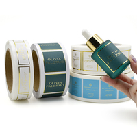 Fabricant d'étiquettes de parfum personnalisées en vinyle mat doré résistant à l'alcool, étiquettes de bouteille de parfum de luxe
