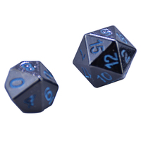 Faible MOQ, logo personnalisé gravé, dés polyédriques creux en alliage de zinc, 7 pièces, nouveau design, vente en gros en usine pour D&D RPG