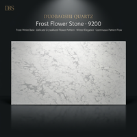 Grande dalle de quartz cristallin givré 15-30 mm |   CE ISO Zéro Silice |   Plateau de table, plateau de meuble-lavabo, pour intérieur |   Design moderne