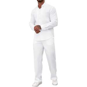 2025 hommes été coton lin plage cordon pantalon décontracté Yoga pantalon - Product Image 3