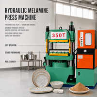 Presse à vaisselle en mélamine personnalisée de 350 tonnes, machine hydraulique automatique à commande PLC, pression stable, moulage précis, plateau d'hôtel