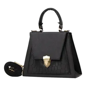 Bolso Bandolera Negro Biuna para Mujer de Fana, con Patrón Geométrico en PU, Cierre de Cremallera, para Uso Diario - Product Image 1