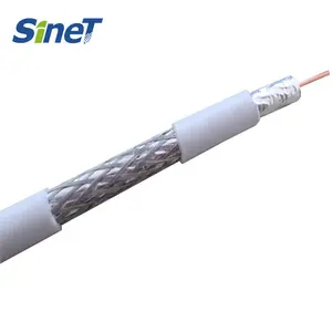 更便宜的同轴电缆价格1000英尺通信卫星电缆电视天线双屏蔽18AWG CCS RG6电缆同轴