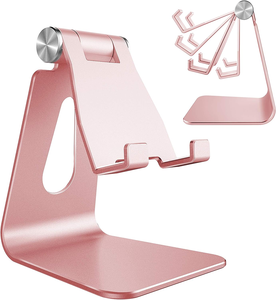Aluminum Adjustable Phone <b>Holder</b> for Desk Table, Universal Mobile <b>Holder</b> Compatible with <b>IPhone</b>, Samsung, Huawei, Xiaomi - Product Image 3