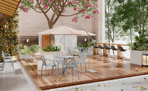 Chaise de salle à manger en plastique à lattes résistante aux intempéries pour l'extérieur |   Meubles pour la maison et les restaurants USA |   Livraison aux États-Unis disponible - Product Image 6
