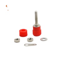 Connecteur de câble M4 à bornes de liaison, borne de liaison 4 mm, prise banane 4 mm, prise de test, bloc de bornes rouge et noir