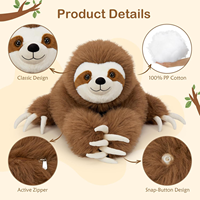 Peluche personnalisée 30cm 45cm 65cm, paresseux en peluche à bras longs lestés, coussin doux, cadeau
