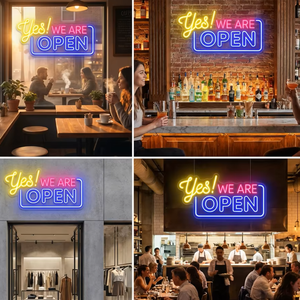 ป้ายไฟ LED เปิดร้านค้า ขายส่ง - ป้ายนีออนเปิดร้านแบบกำหนดเองสำหรับร้านค้า บาร์ ร้านอาหาร 5V USB - Product Image 4