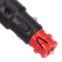 Connecteur de prise allume-cigare de voiture mâle 12V avec fusible LED rouge noir