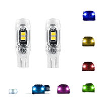 Bombilla LED T10 de 12V 5SMD 37x9mm Canbus sin errores, luz de matrícula para coche, motocicleta, luz de lectura interior de techo, multicolor