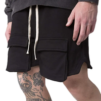 Boxer d'entraînement en éponge française personnalisable pour homme, en coton vierge, bouffée à faible élasticité, sport de rue