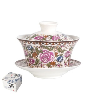 MSH tradizionale stile cinese 300ml blu e bianco coperchio in ceramica ciotola tazza da tè con vassoio per la sala da tè - Product Image 6