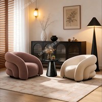 Canapé-lit une place en velours style crème, luxe léger, avec pieds en métal pour salon, salon de beauté et magasin de vêtements
