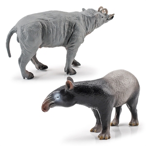 Modelli di animali in minima pericenza della fauna tropicale, come tapiri e porpoise, per esportazioni transfrontaliere Xinhen, simulazione di foresta statica. - Product Image 3