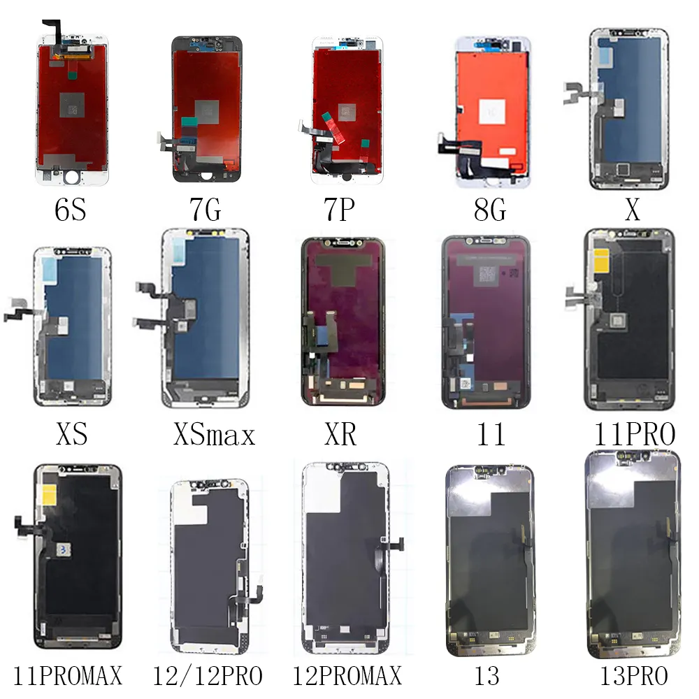 Écran LCD de téléphone d'origine OEM pour iPhone 6 7 8 6S Plus XR X Remplacement d'écran LCD de téléphone pour 5 5C 5S SE Oled TFT 13promax 12 11