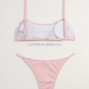 Nouvelle collection 2026 : Maillot de bain deux pièces push-up à col en V et taille haute pour femme, avec service OEM - Product Image 2