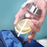 Bouteille d'eau en plastique 300ml 400ml 500ml Bouteille de boisson épaississu bouteilles en plastique avec couvercles