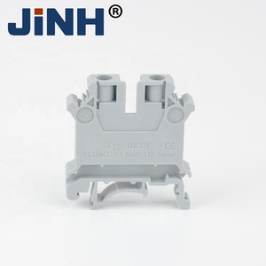 JINH UK6N DINレール端子台ワイヤー電気導体ユニバーサルコネクタネジ式接続端子台ブロック - Product Image 2