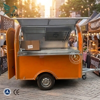 Prix de gros Nouveau chariot de nourriture de voiture mobile pour la restauration rapide Café Crème glacée Remorque alimentaire remorquable