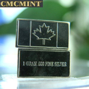 Haute qualité <span class=keywords><strong>Souvenir</strong></span> 1 gramme pièce <span class=keywords><strong>Canada</strong></span> drapeau barre pièces commémoratives pièces de collection - Product Image 6