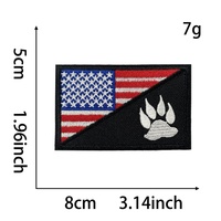 Vente en gros de tissu brodé thermocollant 3d Mexique Canada USA Pays Drapeau Patch pour vêtements Chapeau Casquettes Sacs Décoration