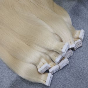 Dream Hair DR04 Hanoi Vietnamese Virgin Hair <b>Bleached</b> Tape Extensions Natural Wavy/straight Double Drawn Perm All Colors Hair - Product Image 1
