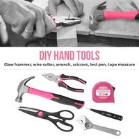 Ensemble d'outils ménagers en fer de 54 pièces avec mallette rigide, clé multifonctionnelle manuelle, pinces, coffret cadeau OEM pour la réparation à domicile et le bricolage