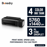 Printer Inkjet A4 130 4 Warna Isi Ulang, Printer Inkjet Desktop dengan Tangki Tinta Isi Ulang untuk Pencetakan Dokumen dan Foto di Rumah atau Kantor