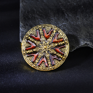 Broches de luxe pour femmes Weiman Drip Oil <span class=keywords><strong>Roulette</strong></span> Wheel, mode, strass, cristal, plaqué or, alliage, broches de créateur personnalisées - Product Image 3