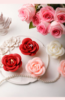 Bougie d'aromathérapie parfumée à la rose faite à la main pour la Saint-Valentin et les anniversaires - Cadeau thématique Tanabata