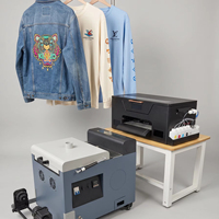 Mesin Printer DTF A3 12 Inch XP600 Single Head Direct to Film Transfer Printer dengan Mini Powder Shaker untuk Pakaian dan Tas