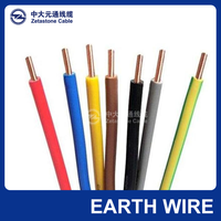 Cable eléctrico de puesta a tierra para el hogar, conductor de cobre sólido, funda de PVC, estándar de calidad, cable
