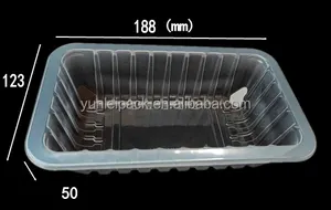 PP Disposable Blister Fresh Meat Tray Sealable Frozen Meat Thermoformed Modified Atmosphere Packaging Fruit Top Seal Tray