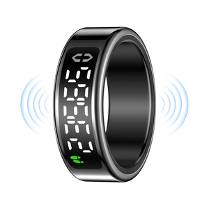 Anneau intelligent Ai Touch avec écran, moniteur de fréquence cardiaque, d'oxygène sanguin et de sommeil, certifié CE, résistant à l'eau IP68, suivi de la forme physique - Product Image 1