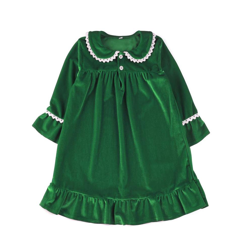 Chemise de nuit verte