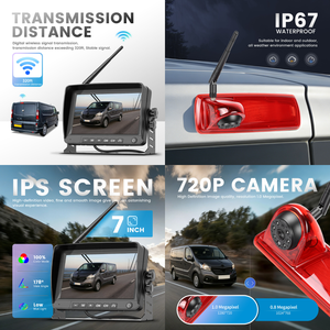 Kit de caméra de recul sans fil Podofo 7 pouces pour voiture, étanche IP67, vision nocturne, enregistrement vidéo pour <span class=keywords><strong>Renault</strong></span> Trafic/Opel Vivaro - Product Image 4